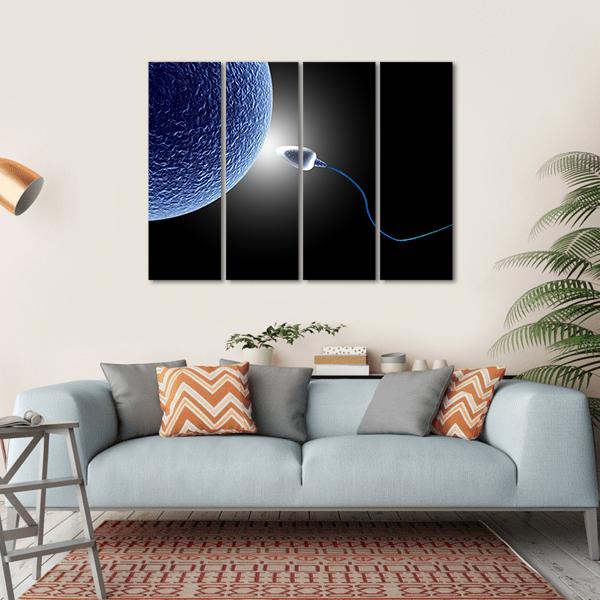 Human Sperm &amp; Egg Life Canvas Wall Art-4 Horizontal-Gallery Wrap-34" x 24"-Tiaracle