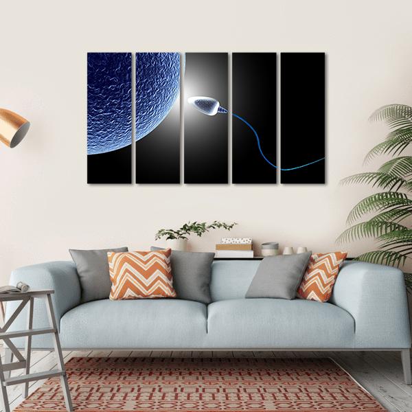 Human Sperm &amp; Egg Life Canvas Wall Art-5 Horizontal-Gallery Wrap-22" x 12"-Tiaracle