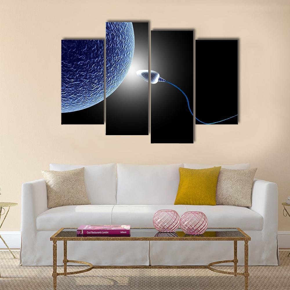 Human Sperm & Egg Life Canvas Wall Art-4 Pop-Gallery Wrap-50" x 32"-Tiaracle