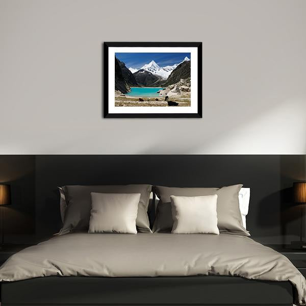 Humantay Lake Peru Canvas Wall Art-5 Horizontal-Gallery Wrap-22" x 12"-Tiaracle