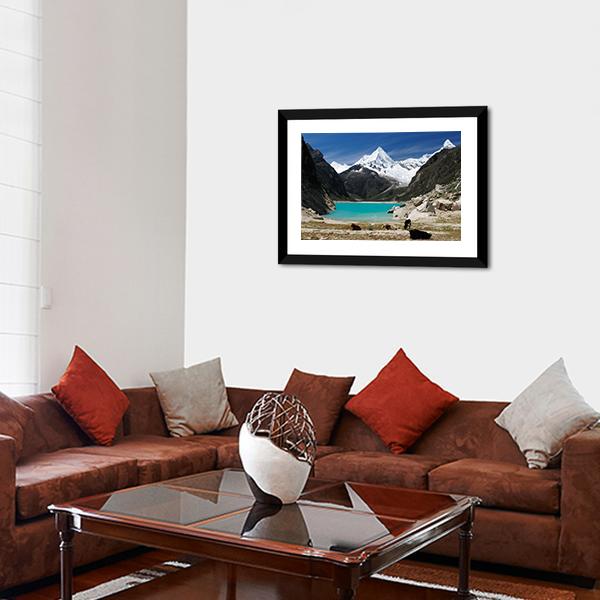 Humantay Lake Peru Panoramic Canvas Wall Art-1 Piece-36" x 12"-Tiaracle