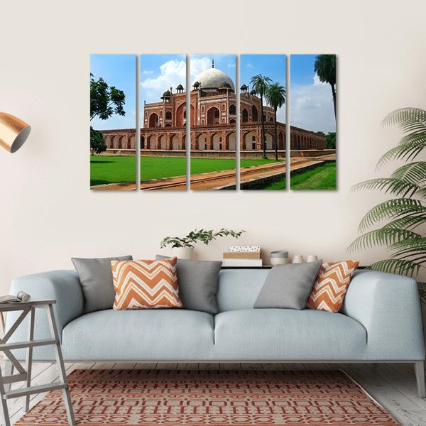 Humayun's Tomb In New Delhi Canvas Wall Art-5 Horizontal-Gallery Wrap-22" x 12"-Tiaracle