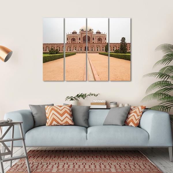 Humayun Tomb Delhi Canvas Wall Art-4 Horizontal-Gallery Wrap-34" x 24"-Tiaracle