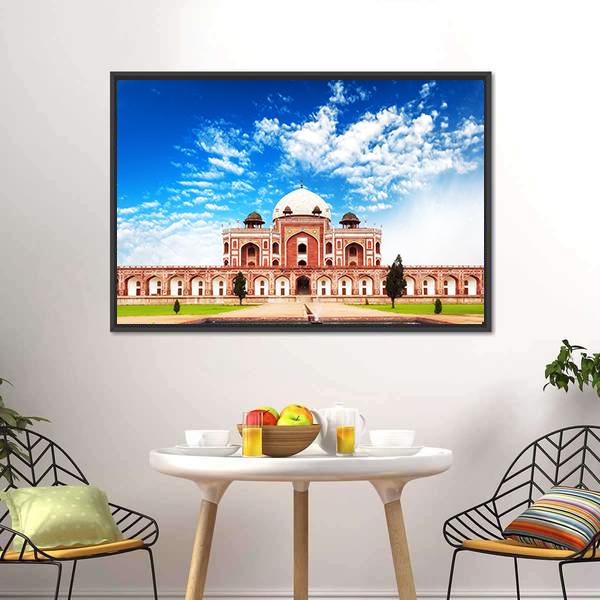 Humayun Tomb In Delhi Canvas Wall Art-3 Horizontal-Gallery Wrap-25" x 16"-Tiaracle
