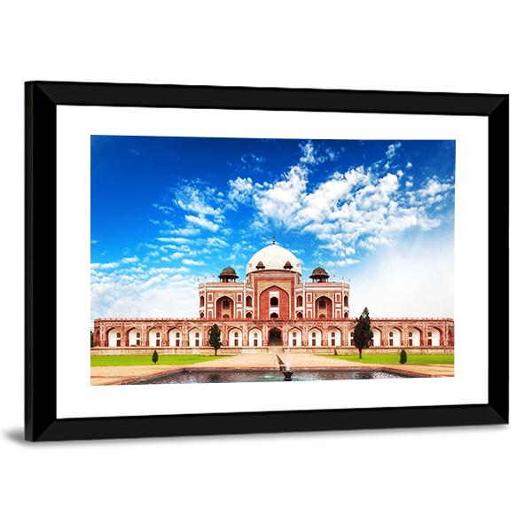 Humayun Tomb In Delhi Canvas Wall Art-3 Horizontal-Gallery Wrap-25" x 16"-Tiaracle