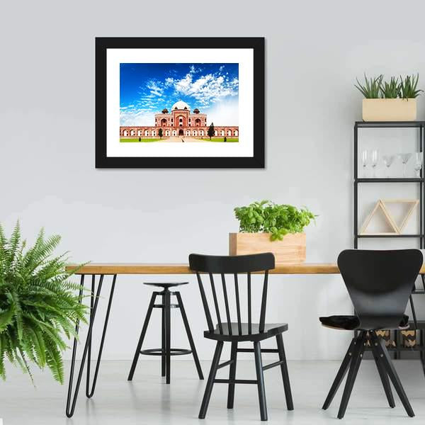 Humayun Tomb In Delhi Canvas Wall Art-3 Horizontal-Gallery Wrap-25" x 16"-Tiaracle
