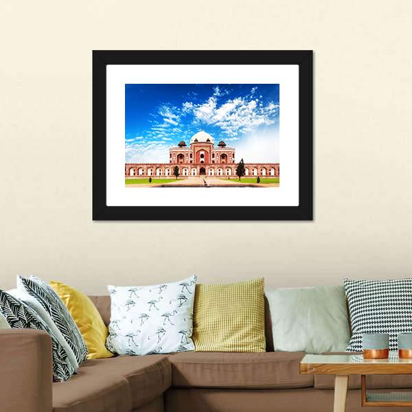 Humayun Tomb In Delhi Canvas Wall Art-5 Horizontal-Gallery Wrap-22" x 12"-Tiaracle