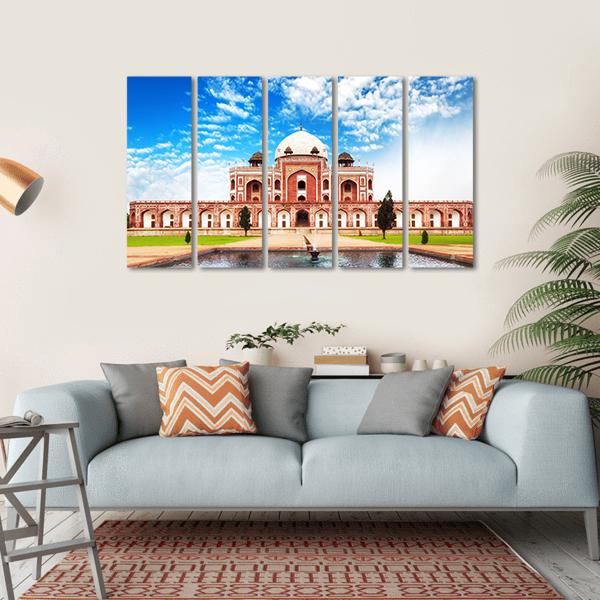 Humayun Tomb In Delhi Canvas Wall Art-5 Horizontal-Gallery Wrap-22" x 12"-Tiaracle