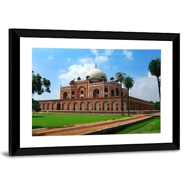 Humayun's Tomb In New Delhi Canvas Wall Art-5 Horizontal-Gallery Wrap-22" x 12"-Tiaracle