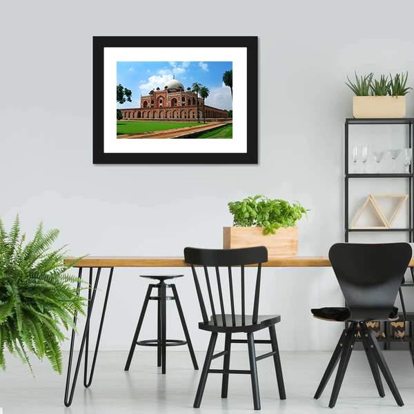 Humayun's Tomb In New Delhi Canvas Wall Art-3 Horizontal-Gallery Wrap-25" x 16"-Tiaracle