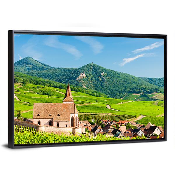 Hunawihr Village In Alsace Canvas Wall Art-3 Horizontal-Gallery Wrap-25" x 16"-Tiaracle