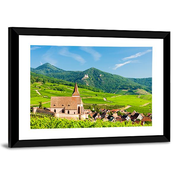 Hunawihr Village In Alsace Canvas Wall Art-3 Horizontal-Gallery Wrap-25" x 16"-Tiaracle