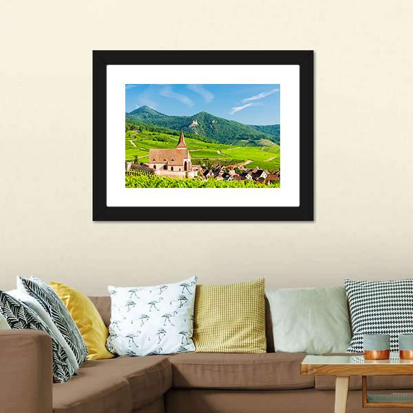 Hunawihr Village In Alsace Canvas Wall Art-3 Horizontal-Gallery Wrap-25" x 16"-Tiaracle