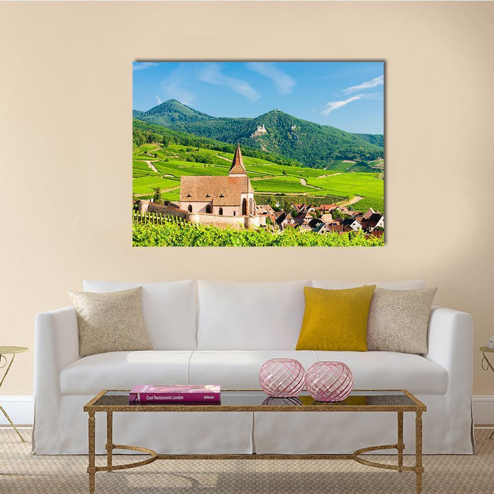 Hunawihr Village In Alsace Canvas Wall Art-1 Piece-Gallery Wrap-48" x 32"-Tiaracle