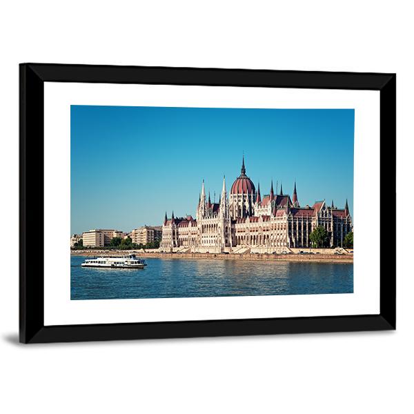 Hungarian Parliament Canvas Wall Art-3 Horizontal-Gallery Wrap-25" x 16"-Tiaracle