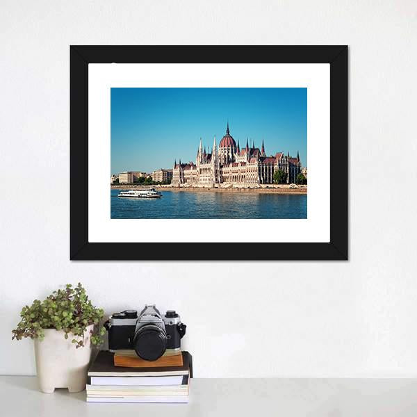 Hungarian Parliament Canvas Wall Art-3 Horizontal-Gallery Wrap-25" x 16"-Tiaracle