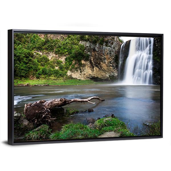 Hunua Waterfall Auckland Canvas Wall Art-3 Horizontal-Gallery Wrap-25" x 16"-Tiaracle