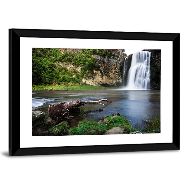 Hunua Waterfall Auckland Canvas Wall Art-3 Horizontal-Gallery Wrap-25" x 16"-Tiaracle