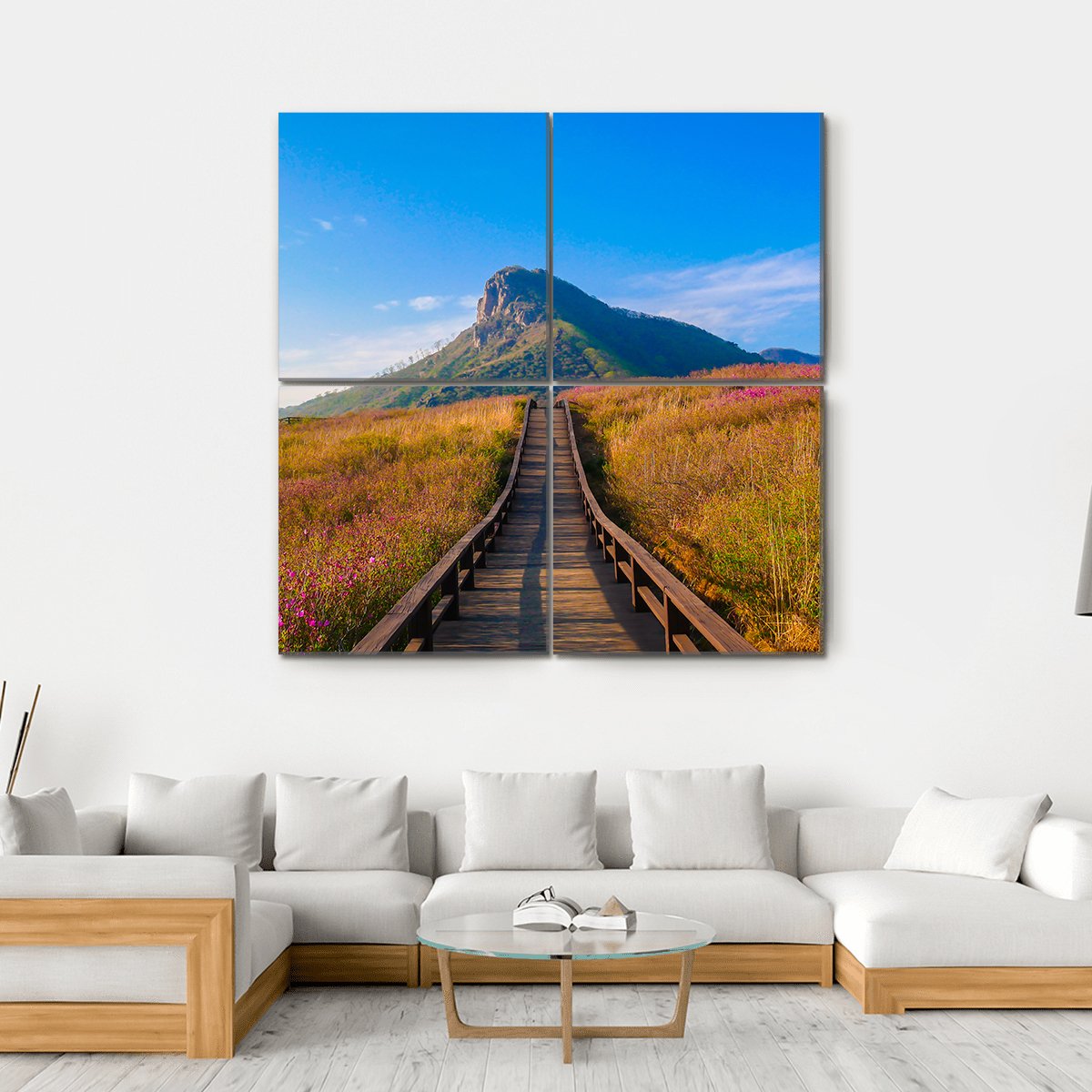 Hwangmaesan Mountain South Korea Canvas Wall Art-4 Square-Gallery Wrap-17" x 17"-Tiaracle