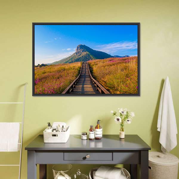Hwangmaesan Mountain South Korea Canvas Wall Art-1 Piece-Floating Frame-24" x 16"-Tiaracle