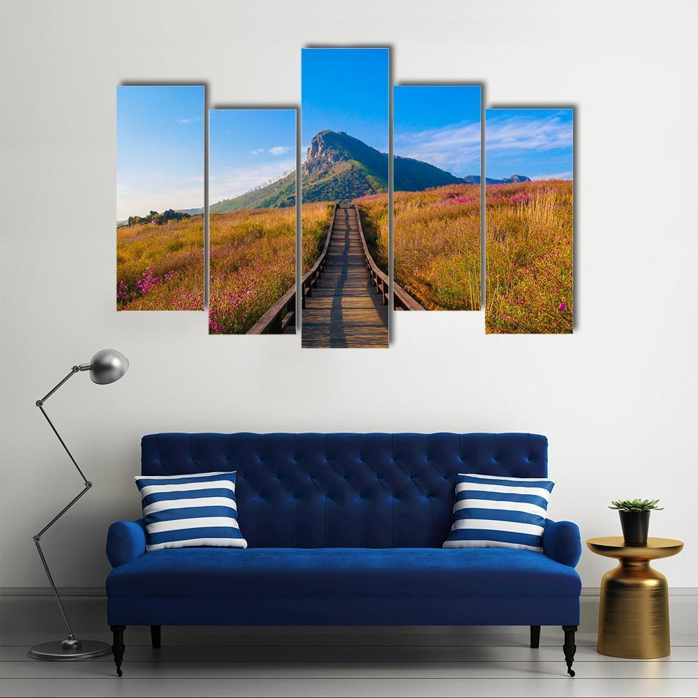 Hwangmaesan Mountain South Korea Canvas Wall Art-5 Pop-Gallery Wrap-47" x 32"-Tiaracle