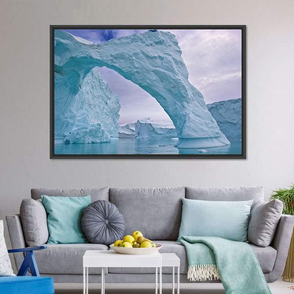 Ice Arch In Greenland Canvas Wall Art-3 Horizontal-Gallery Wrap-25&quot; x 16&quot;-Tiaracle