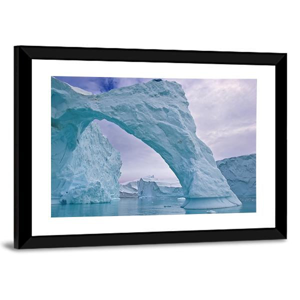 Ice Arch In Greenland Canvas Wall Art-3 Horizontal-Gallery Wrap-25" x 16"-Tiaracle