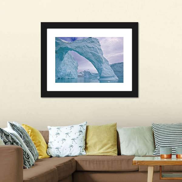 Ice Arch In Greenland Canvas Wall Art-3 Horizontal-Gallery Wrap-25&quot; x 16&quot;-Tiaracle