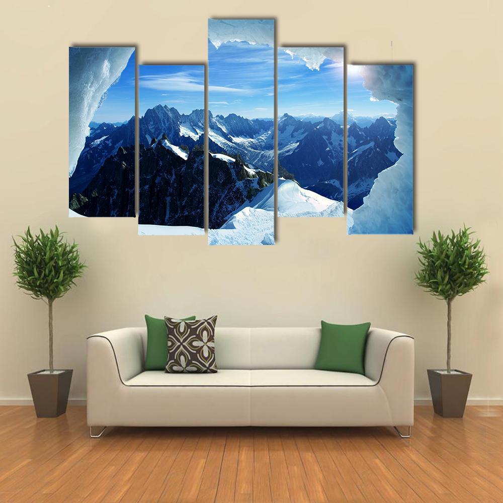 Ice Cave Canvas Wall Art-5 Pop-Gallery Wrap-47" x 32"-Tiaracle