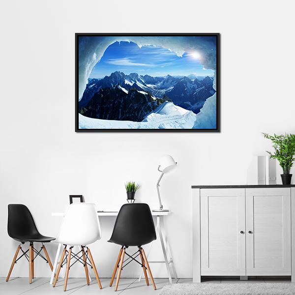 Ice Cave Canvas Wall Art-3 Horizontal-Gallery Wrap-25" x 16"-Tiaracle