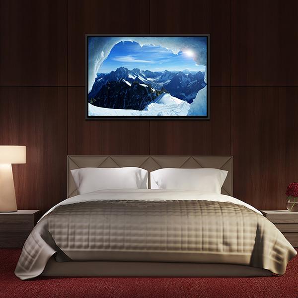 Ice Cave Canvas Wall Art-3 Horizontal-Gallery Wrap-25" x 16"-Tiaracle