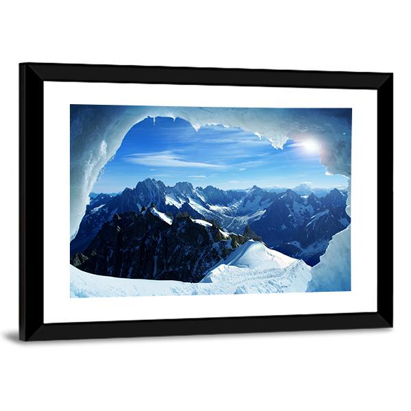 Ice Cave Canvas Wall Art-3 Horizontal-Gallery Wrap-25" x 16"-Tiaracle