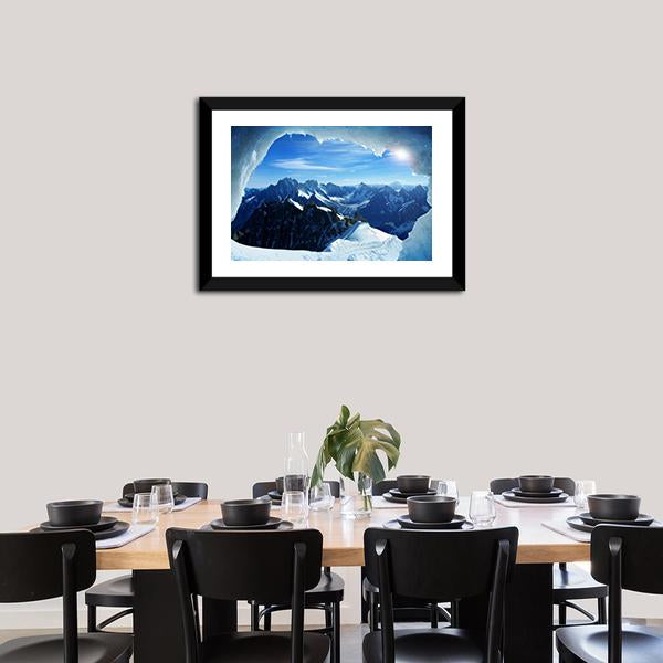 Ice Cave Canvas Wall Art-3 Horizontal-Gallery Wrap-25" x 16"-Tiaracle