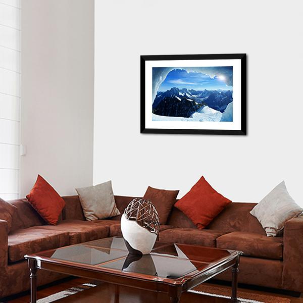 Ice Cave Canvas Wall Art-3 Horizontal-Gallery Wrap-25" x 16"-Tiaracle