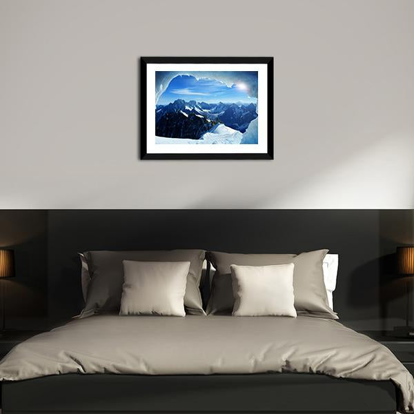 Ice Cave Canvas Wall Art-3 Horizontal-Gallery Wrap-25" x 16"-Tiaracle
