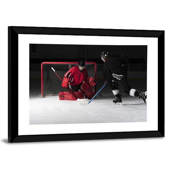 Ice Hockey Goalie Canvas Wall Art-3 Horizontal-Gallery Wrap-25" x 16"-Tiaracle