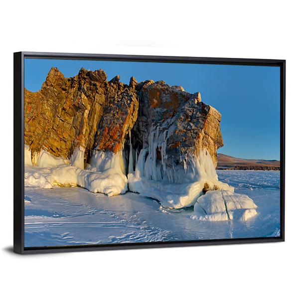 Ice Of Lake Baikal Canvas Wall Art-3 Horizontal-Gallery Wrap-25" x 16"-Tiaracle