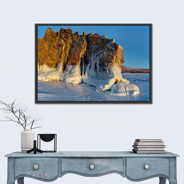 Ice Of Lake Baikal Canvas Wall Art-3 Horizontal-Gallery Wrap-25" x 16"-Tiaracle