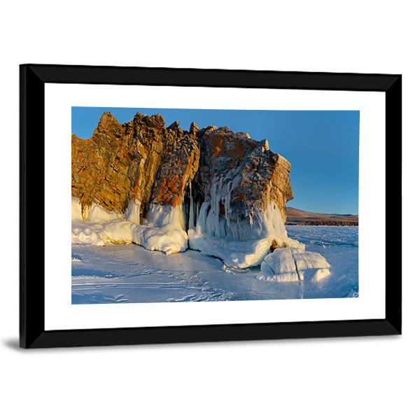 Ice Of Lake Baikal Canvas Wall Art-3 Horizontal-Gallery Wrap-25" x 16"-Tiaracle