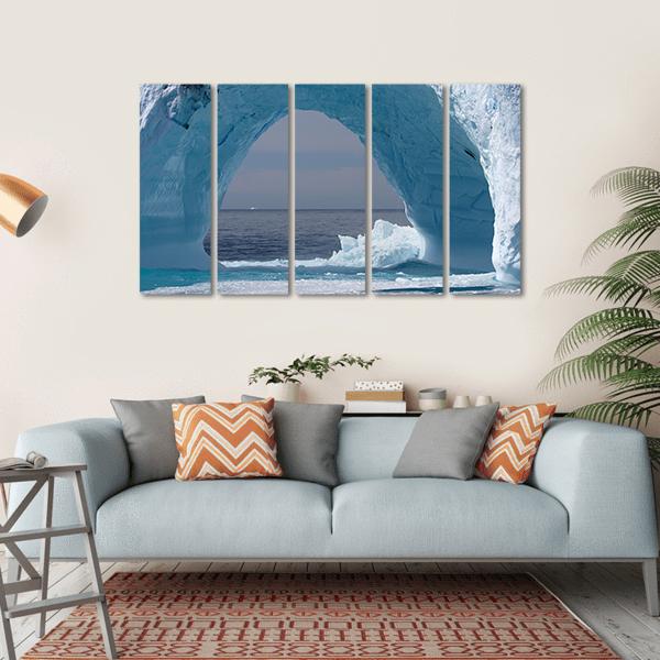 Iceberg Arch Atlantic Ocean Canvas Wall Art-5 Horizontal-Gallery Wrap-22" x 12"-Tiaracle