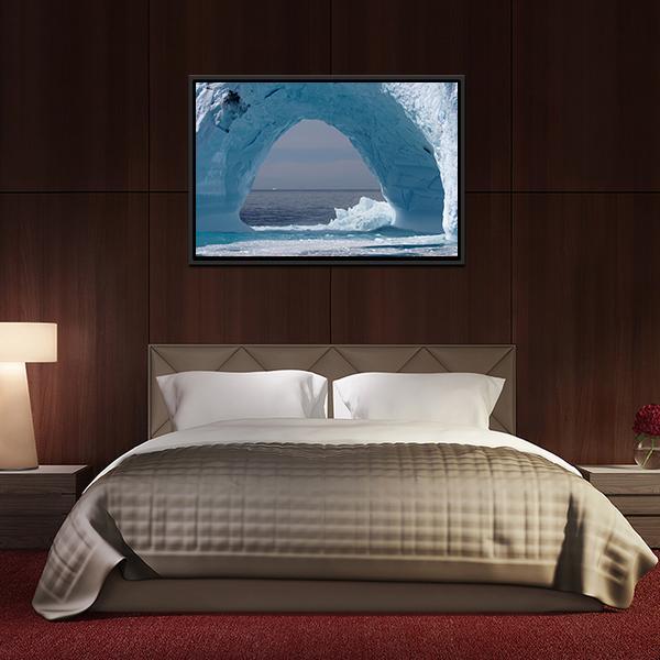 Iceberg Arch Atlantic Ocean Canvas Wall Art-5 Horizontal-Gallery Wrap-22" x 12"-Tiaracle
