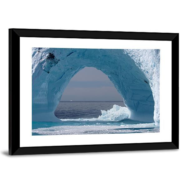 Iceberg Arch Atlantic Ocean Canvas Wall Art-5 Horizontal-Gallery Wrap-22" x 12"-Tiaracle