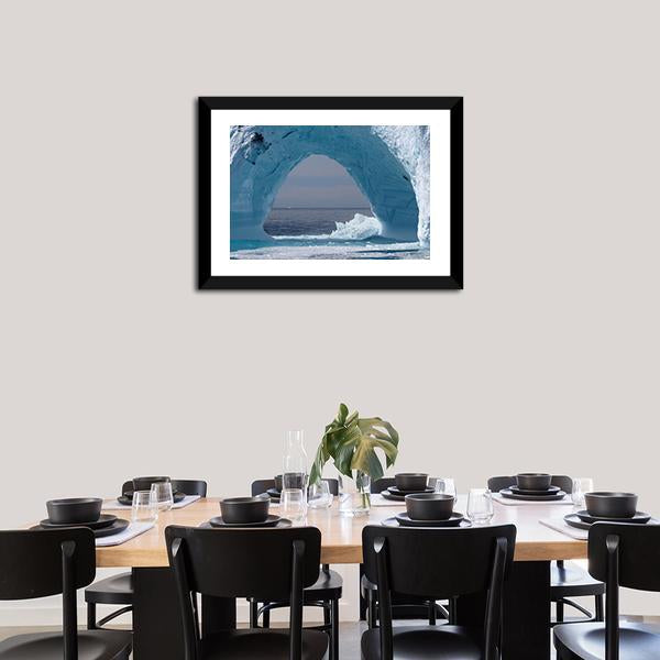 Iceberg Arch Atlantic Ocean Canvas Wall Art-5 Horizontal-Gallery Wrap-22" x 12"-Tiaracle
