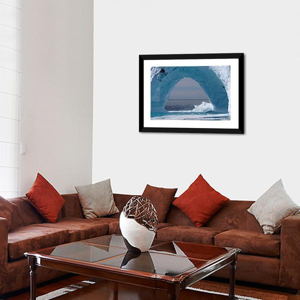 Iceberg Arch Atlantic Ocean Canvas Wall Art-5 Horizontal-Gallery Wrap-22" x 12"-Tiaracle