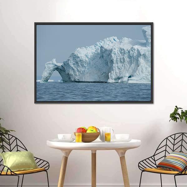 Iceberg Floating In Disko Bay Canvas Wall Art-3 Horizontal-Gallery Wrap-25" x 16"-Tiaracle