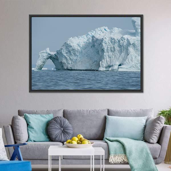 Iceberg Floating In Disko Bay Canvas Wall Art-3 Horizontal-Gallery Wrap-25" x 16"-Tiaracle
