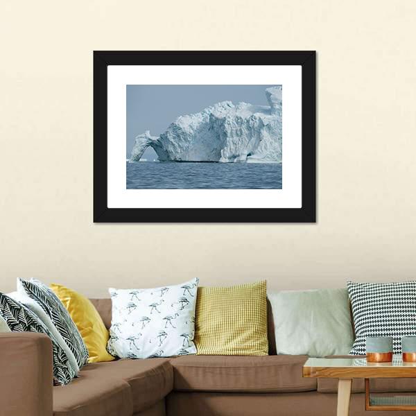 Iceberg Floating In Disko Bay Canvas Wall Art-3 Horizontal-Gallery Wrap-25" x 16"-Tiaracle