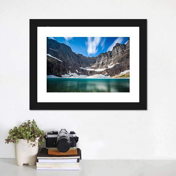 Iceberg Lake Canvas Wall Art-1 Piece-Framed Print-20" x 16"-Tiaracle