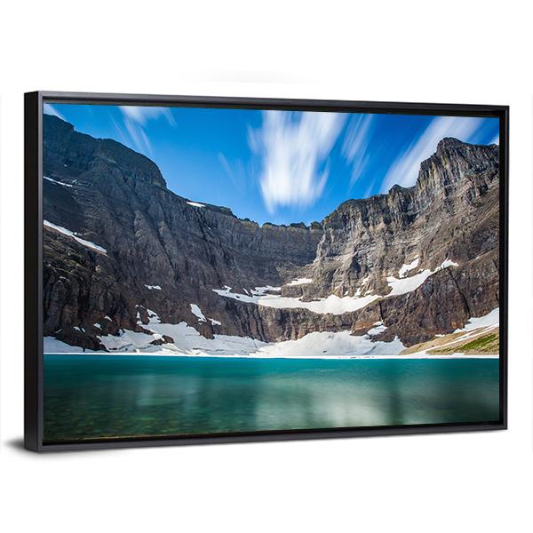 Iceberg Lake Canvas Wall Art-3 Horizontal-Gallery Wrap-25" x 16"-Tiaracle