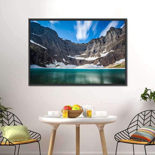 Iceberg Lake Canvas Wall Art-3 Horizontal-Gallery Wrap-25" x 16"-Tiaracle